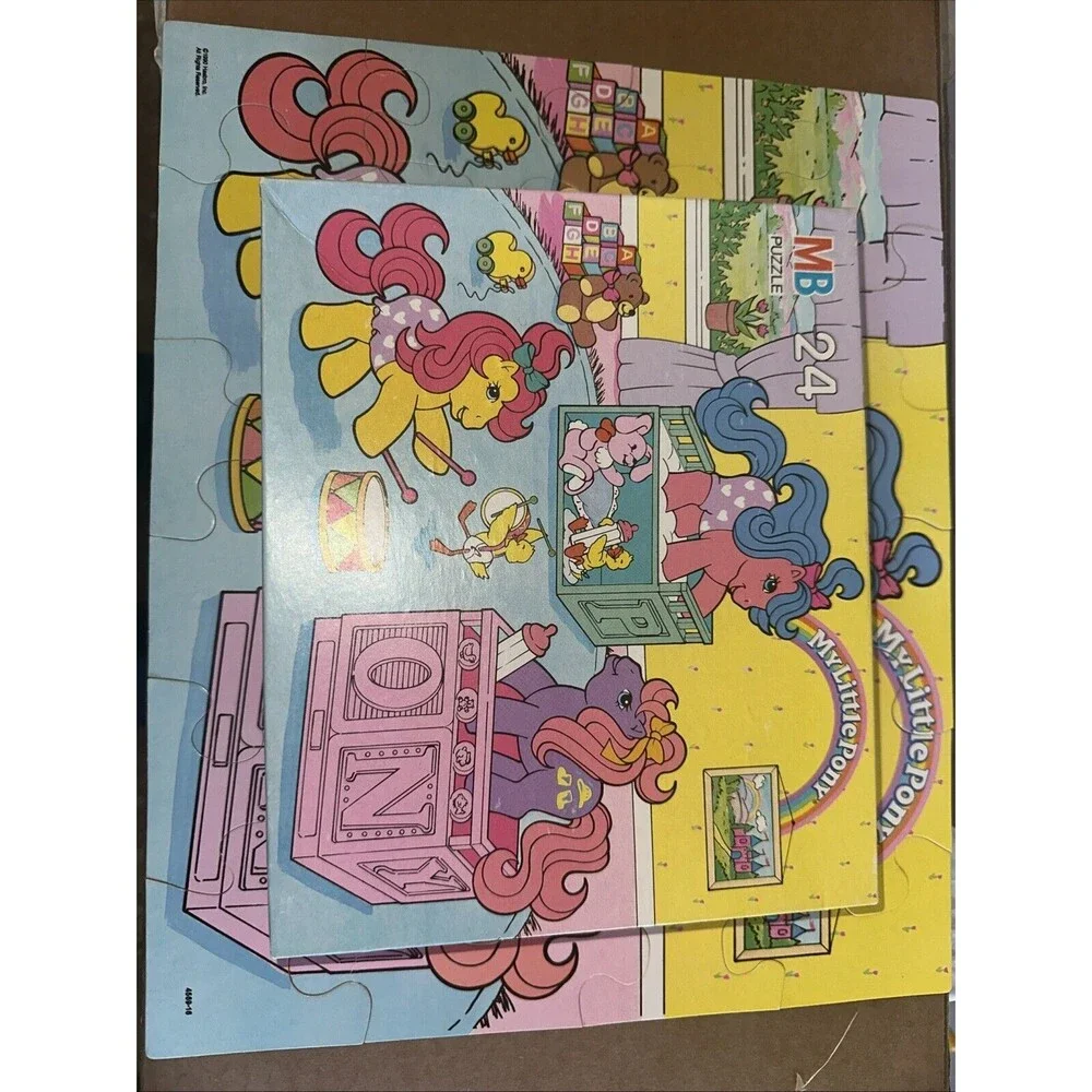Vintage My Little Pony Baby Puzzle 24 Pcs 1990 Hasbro Collectible MLP complete